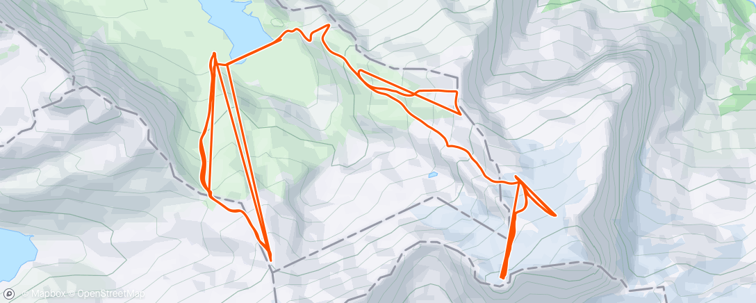 活动地图，Skiabfahrt am Morgen