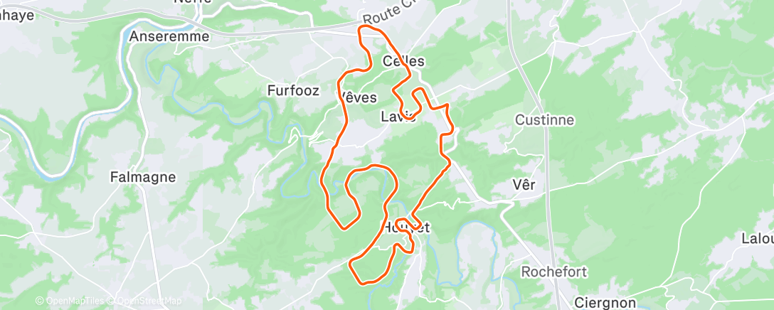 Map of the activity, Morgenrolle irgendwo in den Ardennen