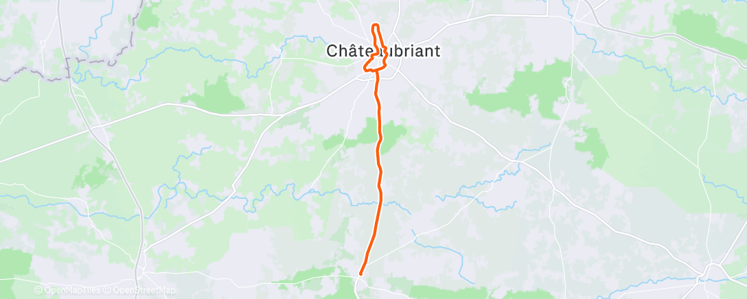 Map of the activity, Sortie vélo le matin