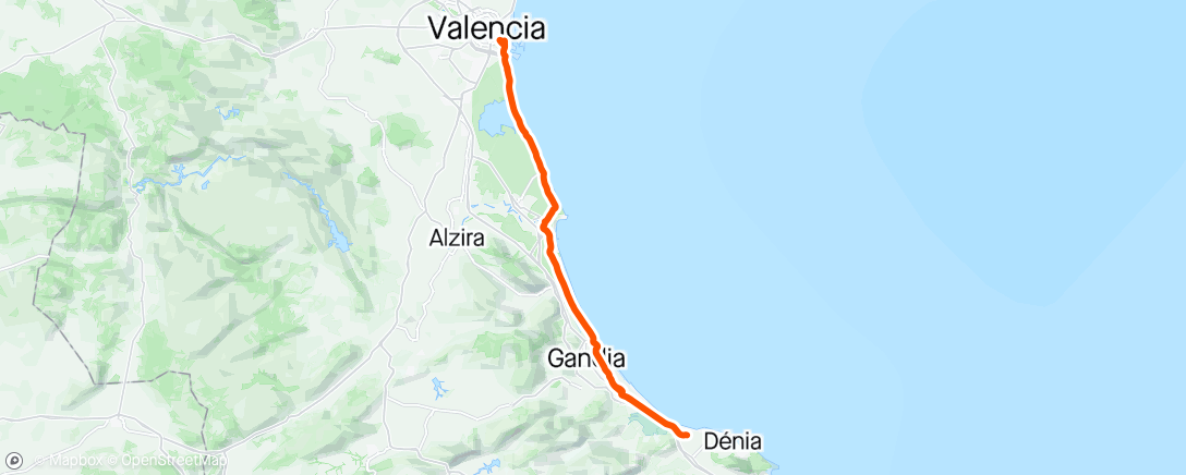 Mapa de la actividad (Els Poblets/ Valencia TT Team)