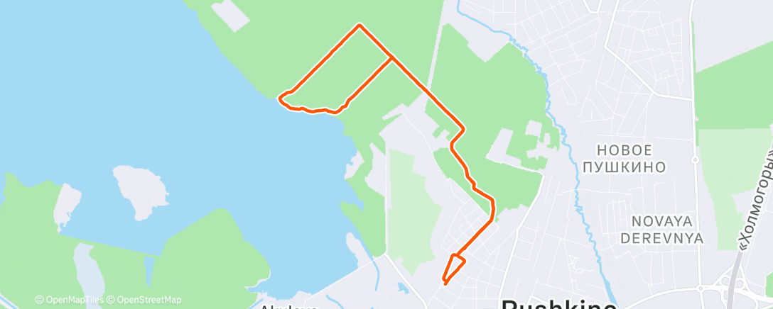 Map of the activity, Дневной забег