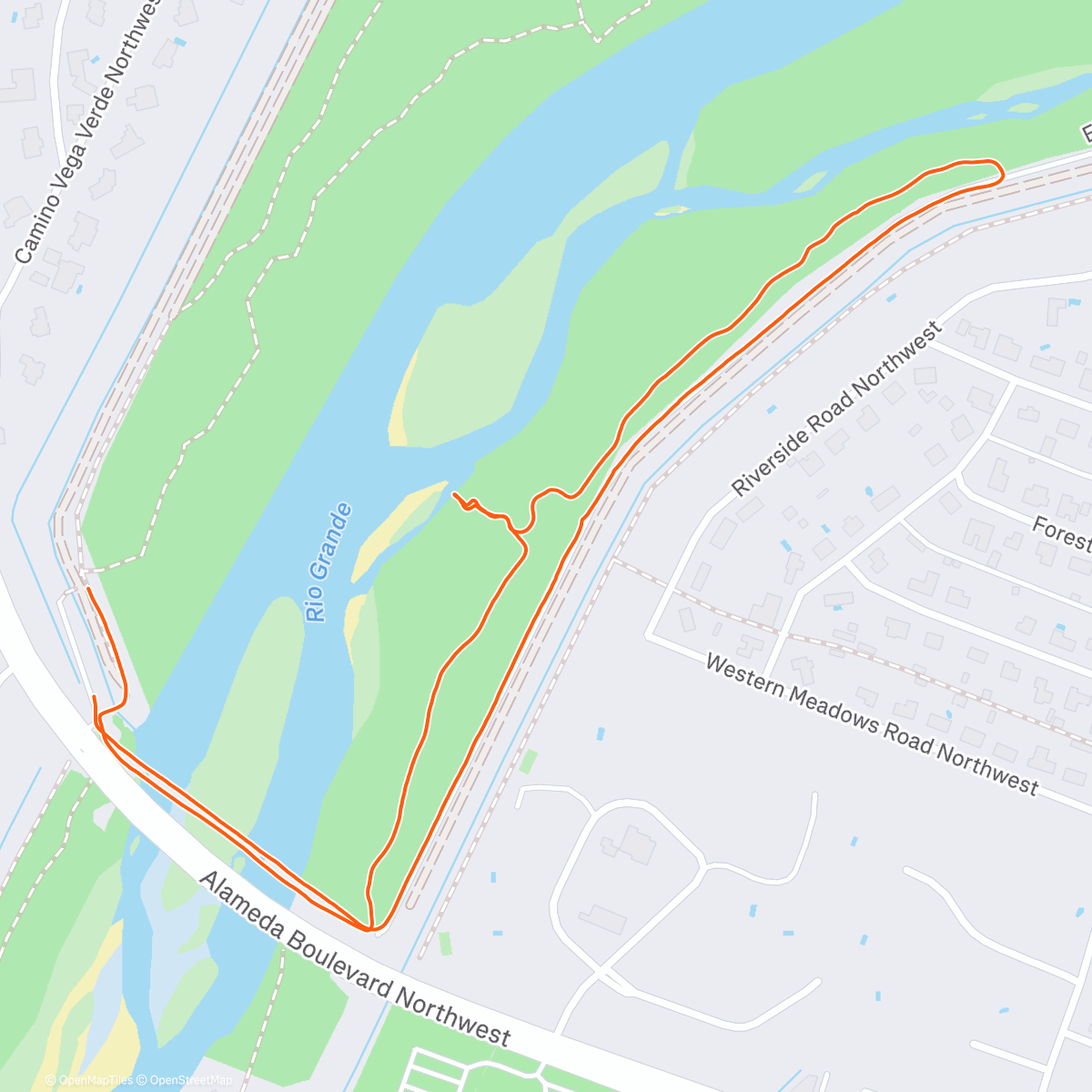Map of the activity, Afternoon Hike