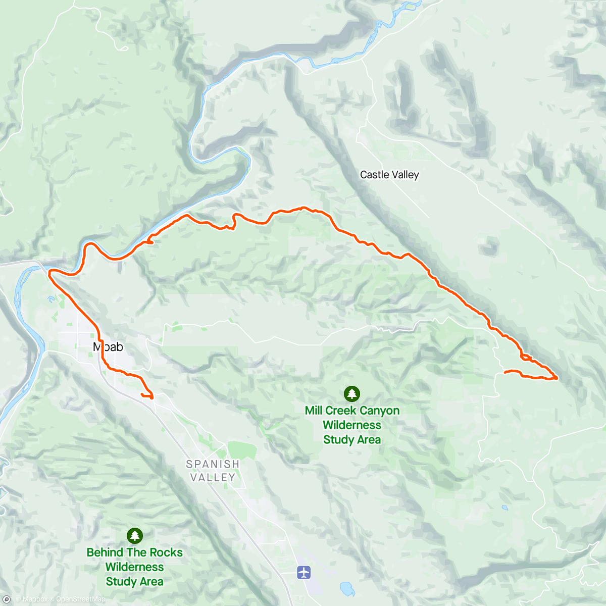 Map of the activity, UPS birthday ride with Phil Whicman & Loner