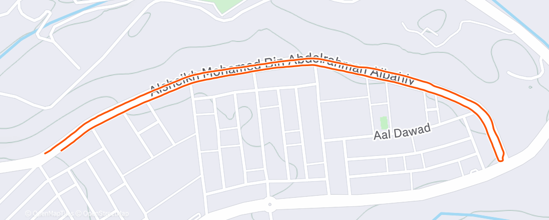 Map of the activity, الاثنين ركض خفيف 😌 Monday Easy Run