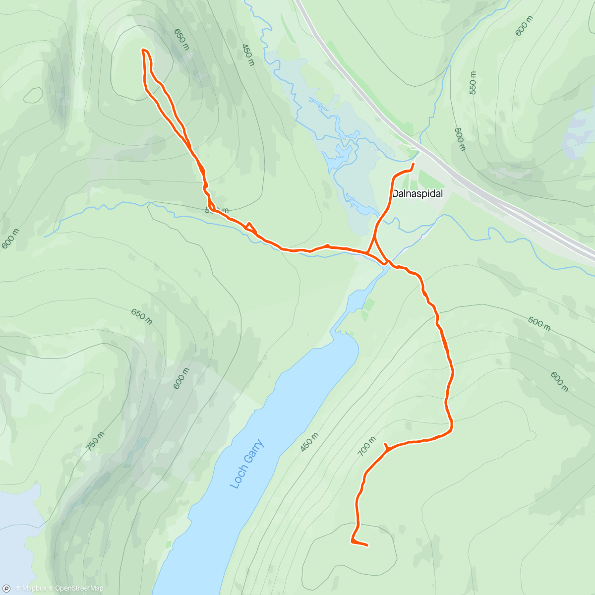 Map of the activity, The Sow Of Atholl and Meall na Leitreach