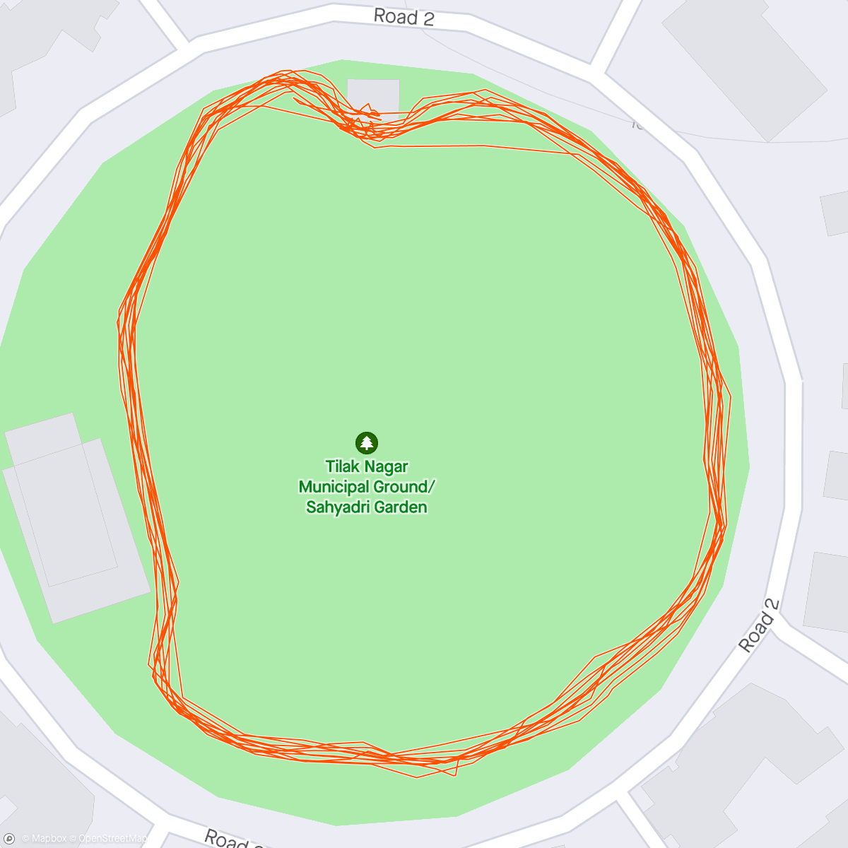 Map of the activity, Speed Interval 
1 Km Warm up 
400Mts * 5
200Mts * 5
100Mts * 5
500Mts Cool Down run