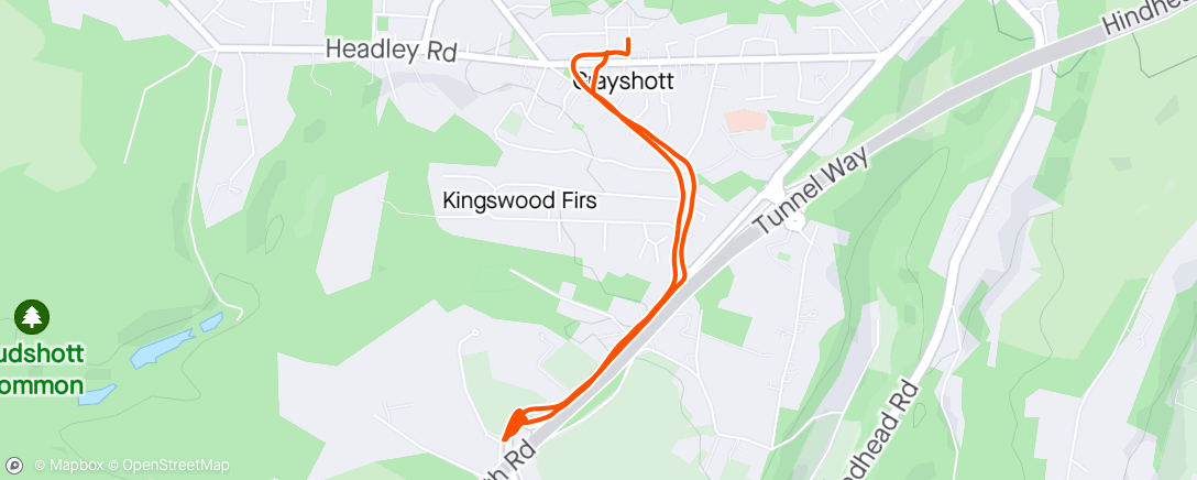 Map of the activity, Form work with some hills