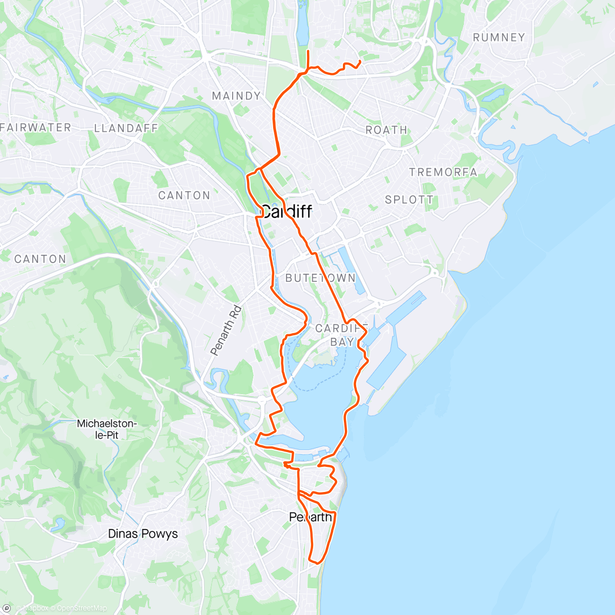 Map of the activity, Reliability Ride with CM