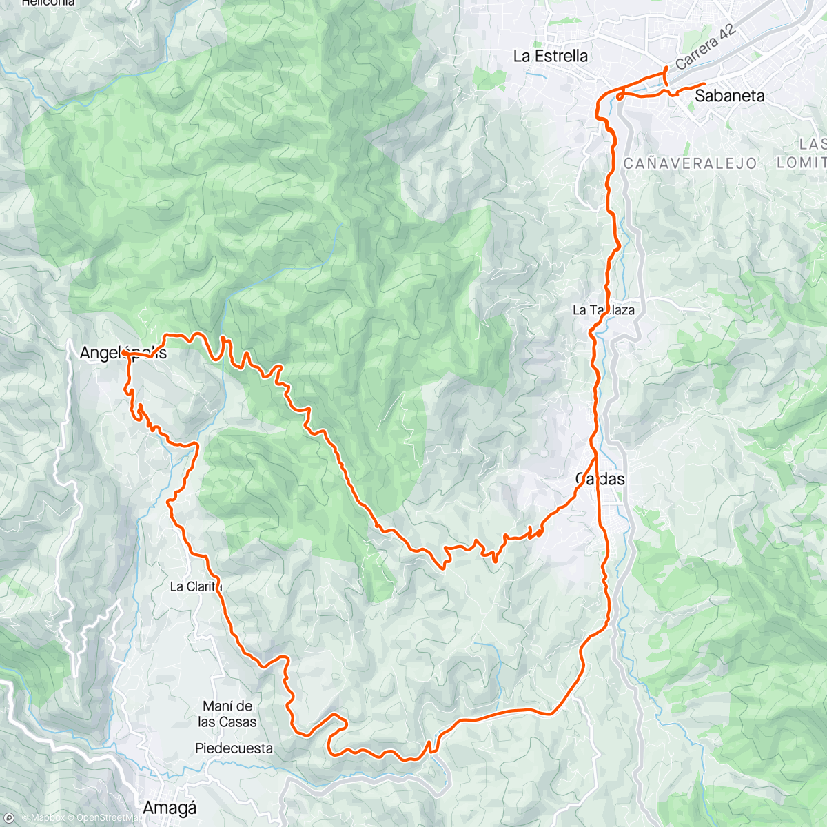 Mapa da atividade, Angelópolis minas del carbón