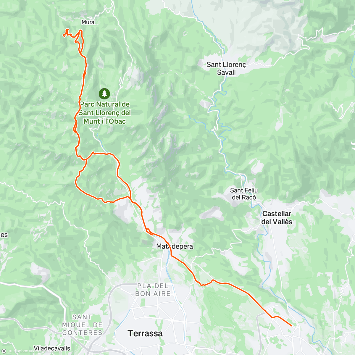 Map of the activity, Puig de la balma, vaya ruton!