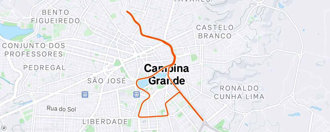 Map of the activity, Morning Run