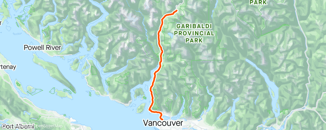 Map of the activity, Project 125 / RBC GranFondo