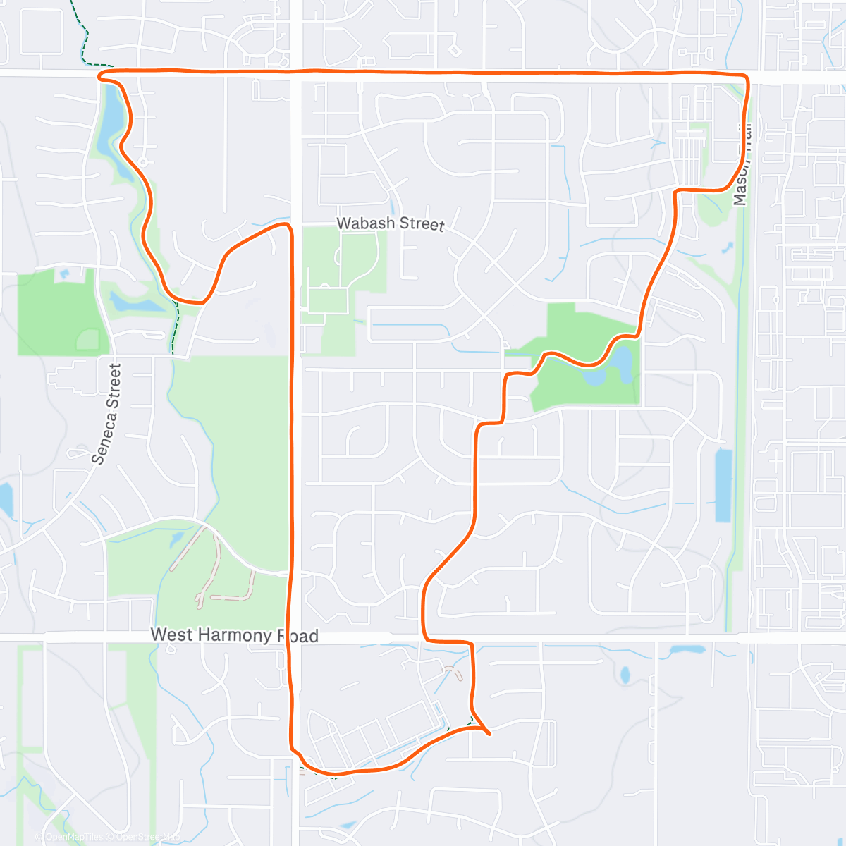 Map of the activity, Pink and Blue