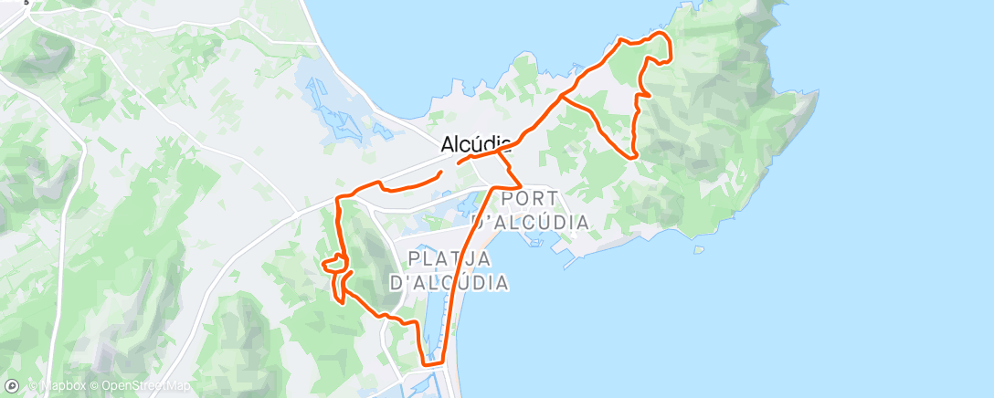 Karte der Aktivität „Bicicleta de montaña a la hora del almuerzo”