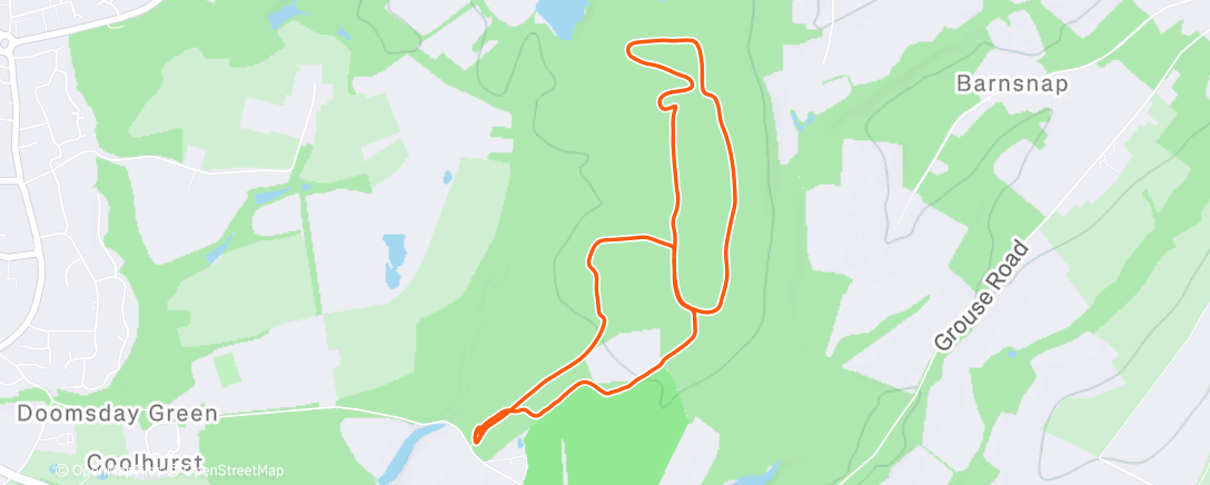 Map of the activity, Lunch Run