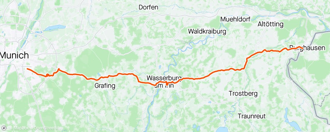 Map of the activity, Nach Burghausen über Wasserburg