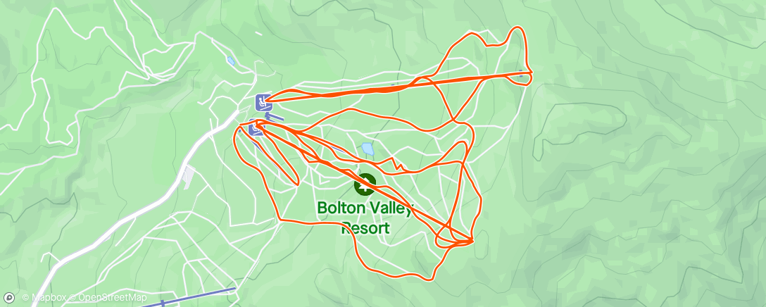 Map of the activity, Slopes - A day skiing at Bolton Valley Resort