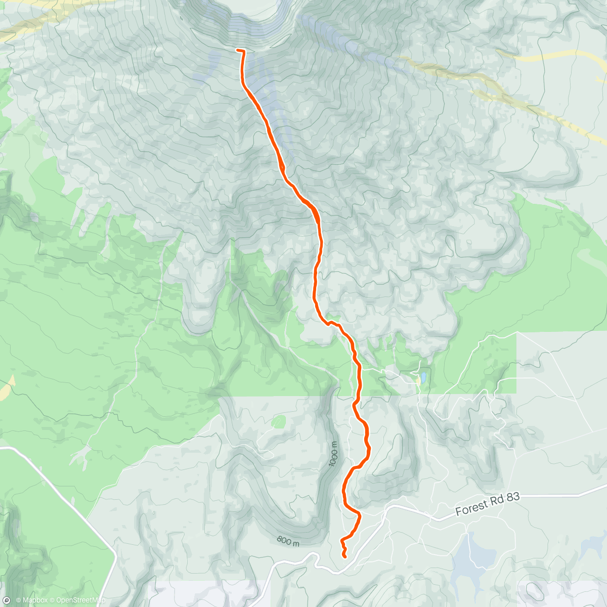 Mapa de la actividad (Mt. St. Helens summit via Worm Flows Climbing Route.)