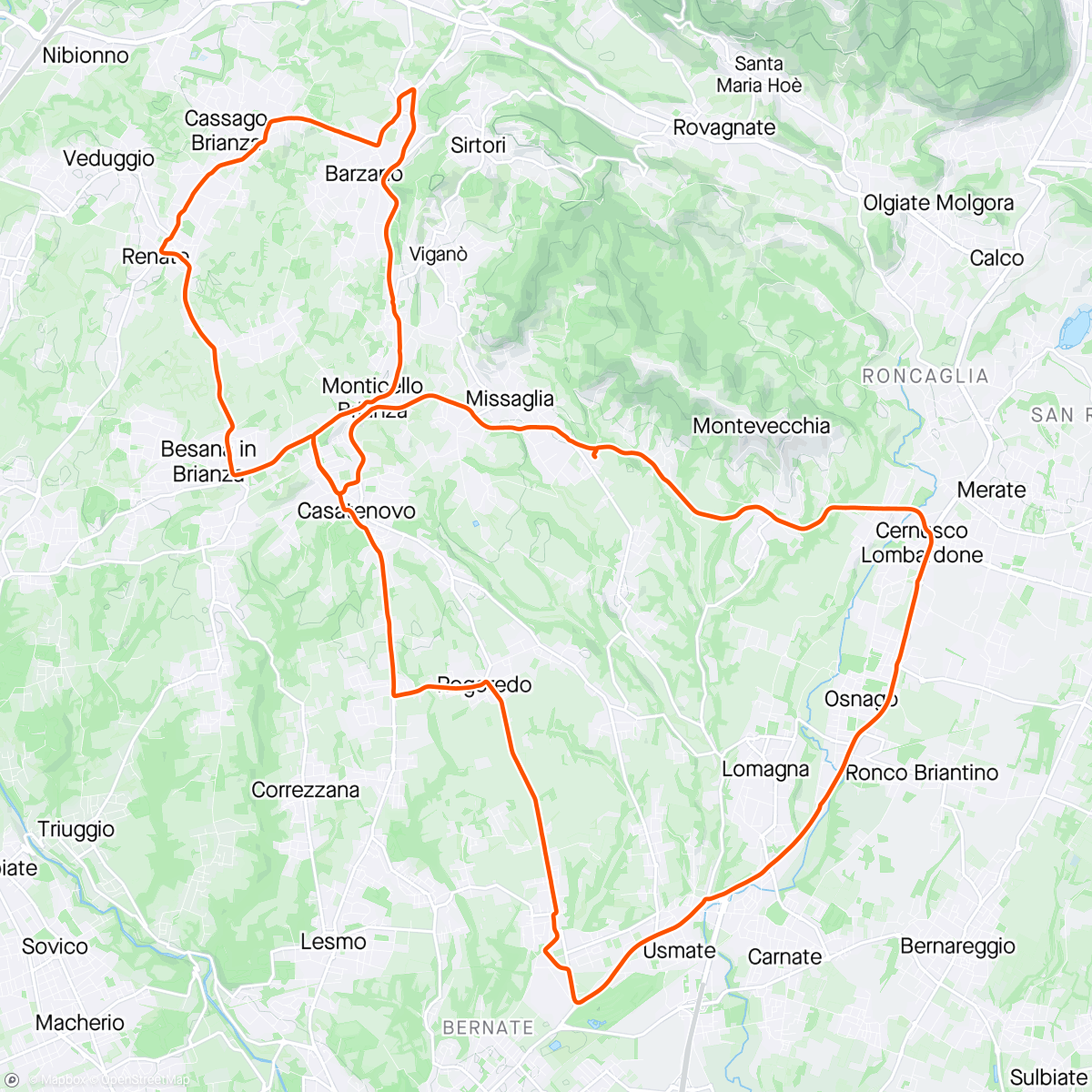 Map of the activity, 16/4/2024 Giro mattutino
