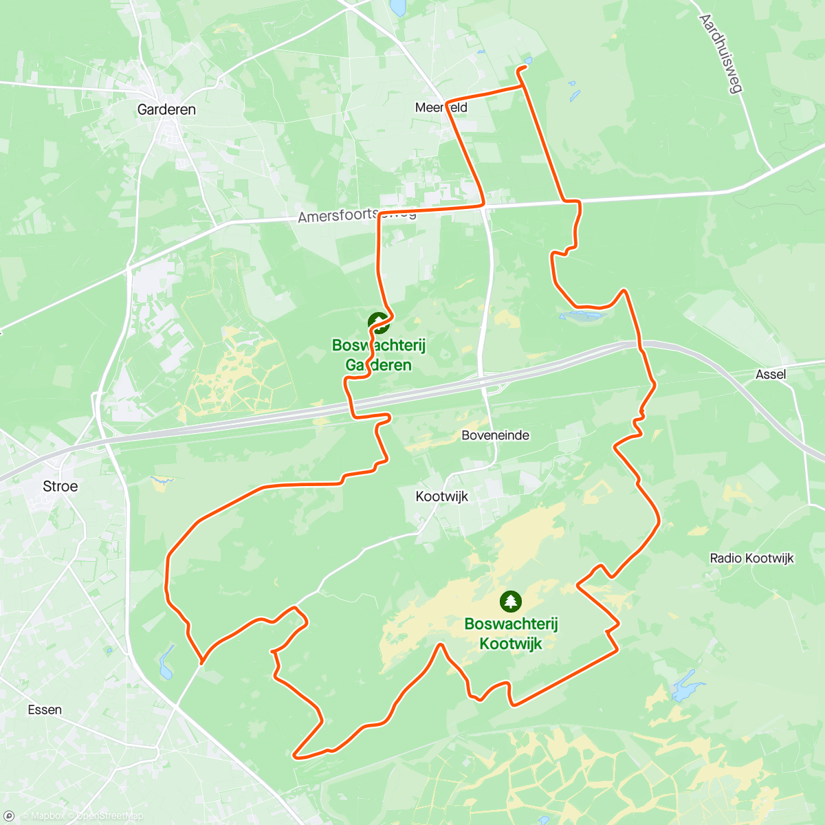 Map of the activity, Koud ritje met Wilma