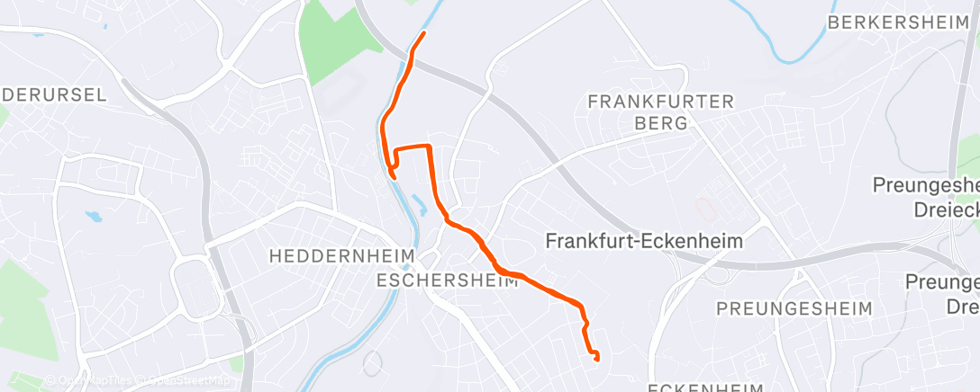 Map of the activity, Training 5 x 120 m