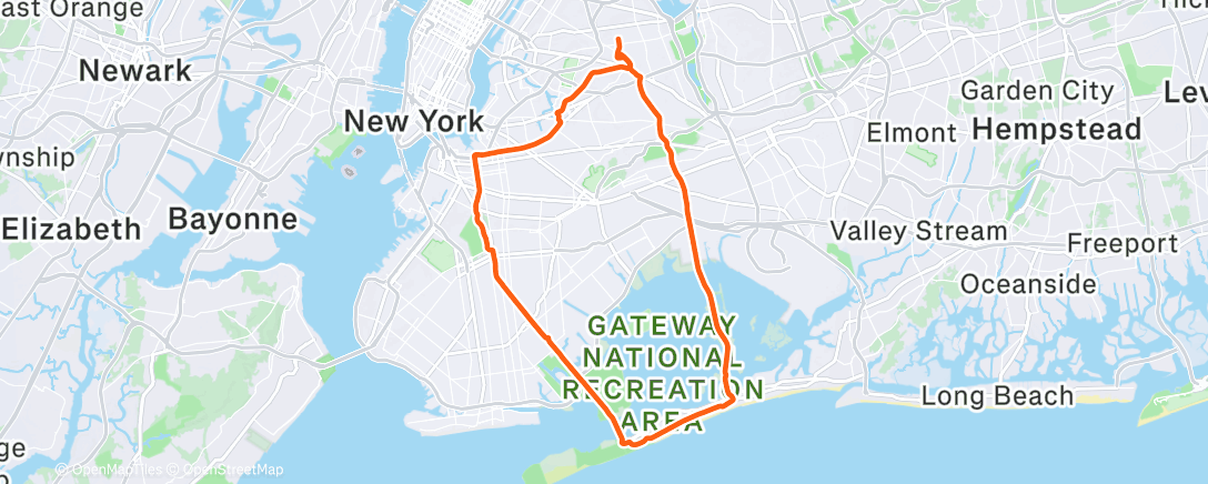Map of the activity, Afternoon Ride