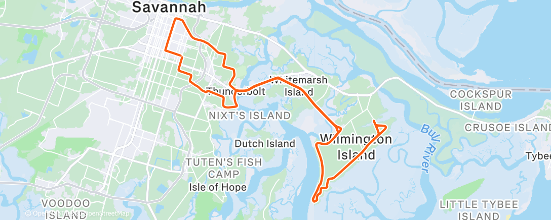 Map of the activity, Afternoon Ride