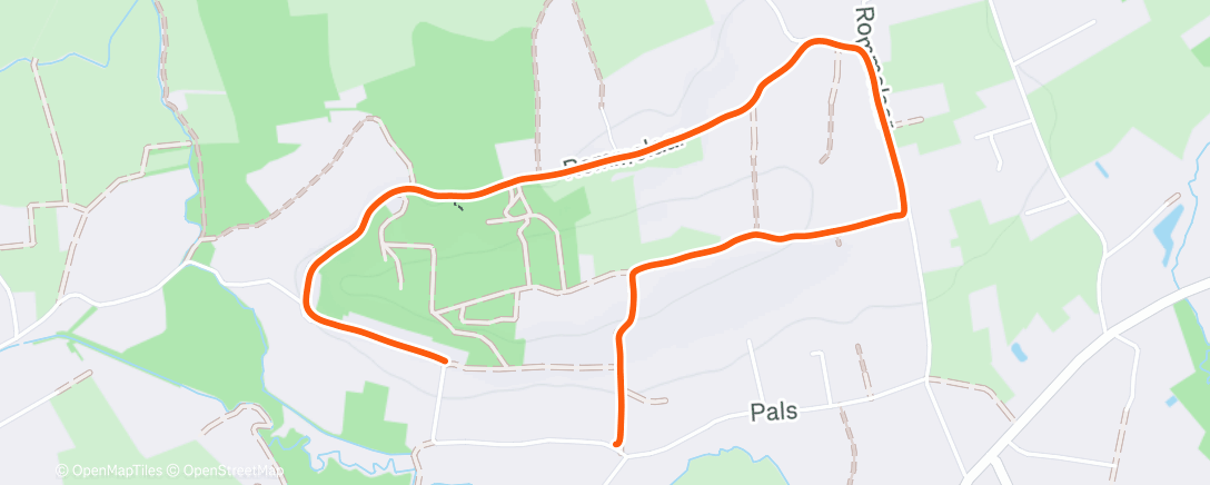 Map of the activity, Namiddagwandeling