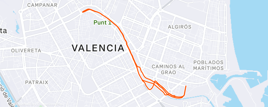 Карта физической активности (Carrera de mañana)