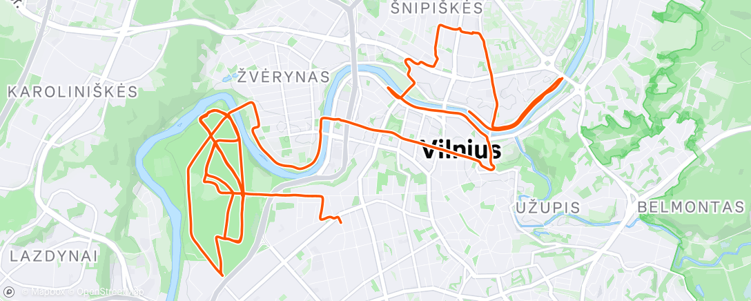 Map of the activity, Afternoon Ride