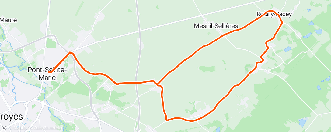 アクティビティ「Vélo du midi」の地図