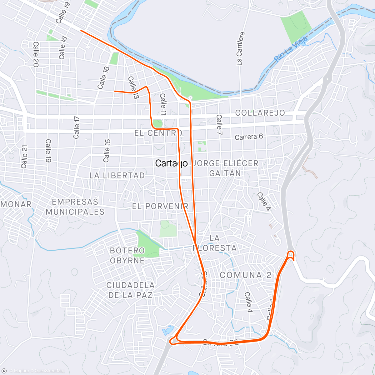 Map of the activity, Circuito Urbano ☁️🌨️🌨️🇨🇴🚴🏾‍♂️