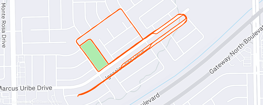 Map of the activity, Lunch Run