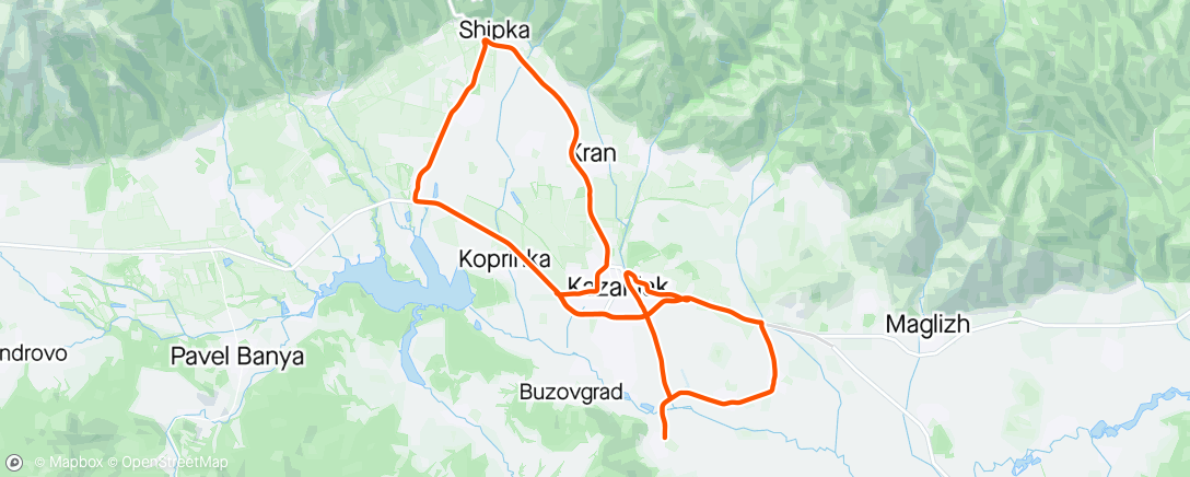 Map of the activity, Казанлък / Kazanlak
