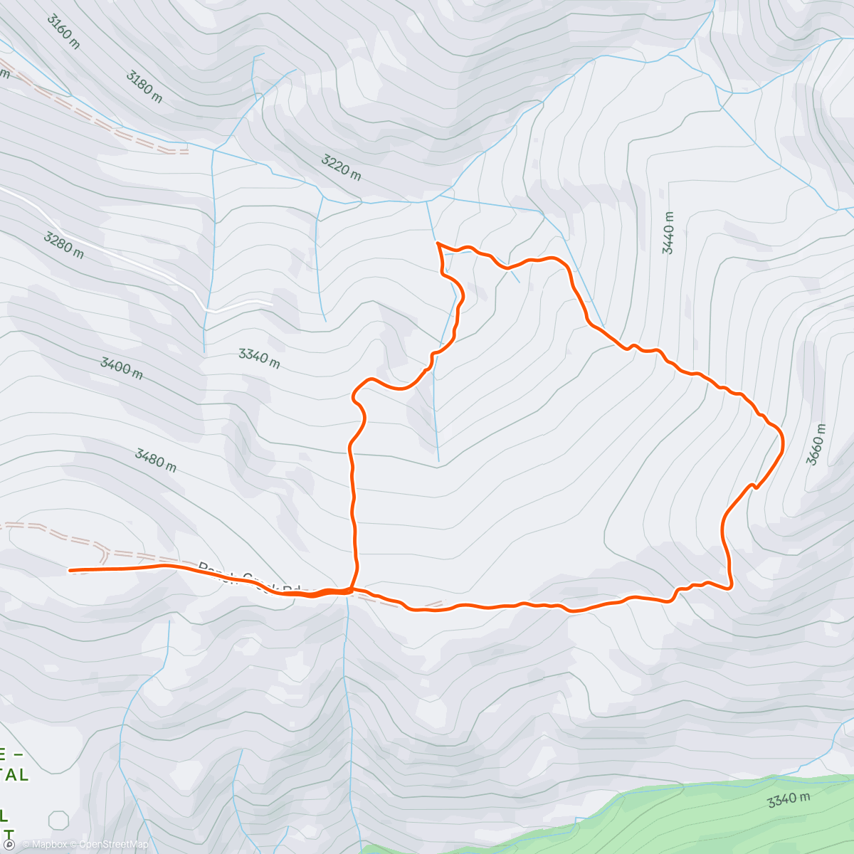 Map of the activity, Saturday casual lap