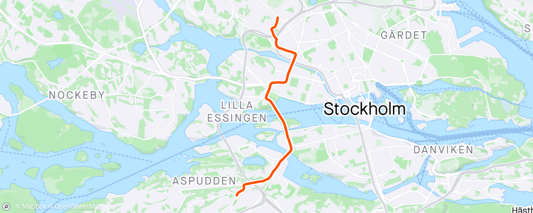 Map of the activity, Afternoon Ride home from work