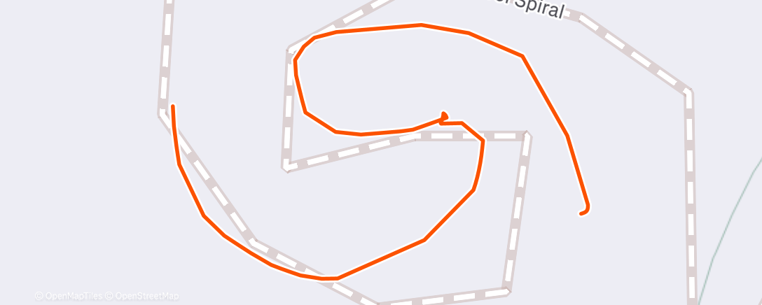 Map of the activity, Afternoon Run