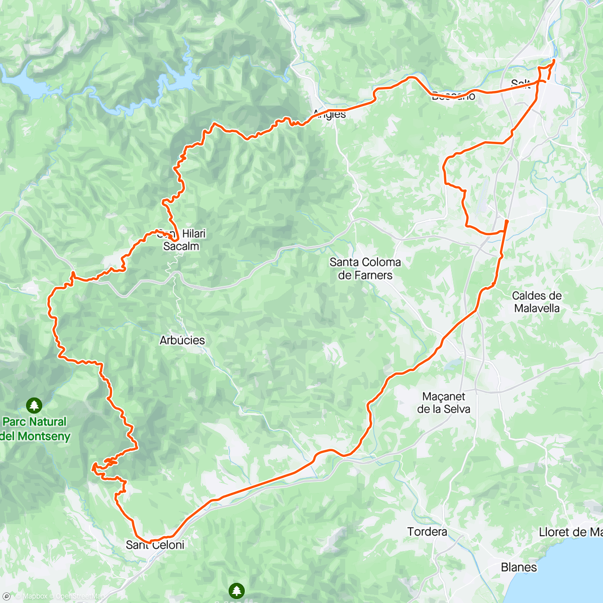 Map of the activity, Montseny med Lars & Casper 🤠⛰️