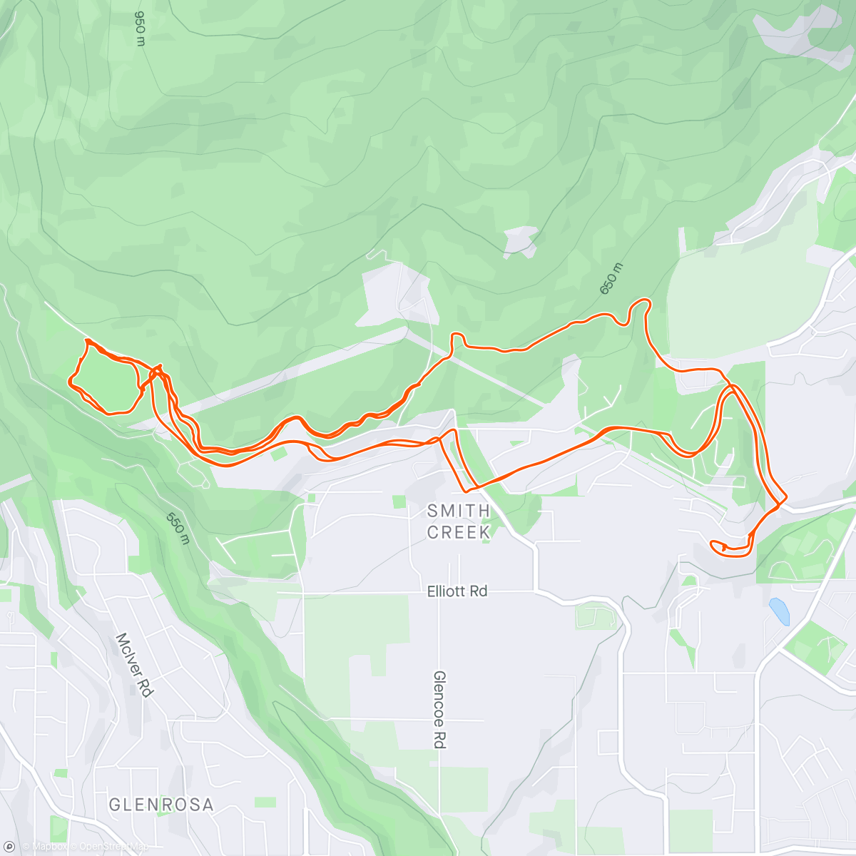 Карта физической активности (Afternoon ride Smith Creek with Grandpa Grandma and dad on Sweep)