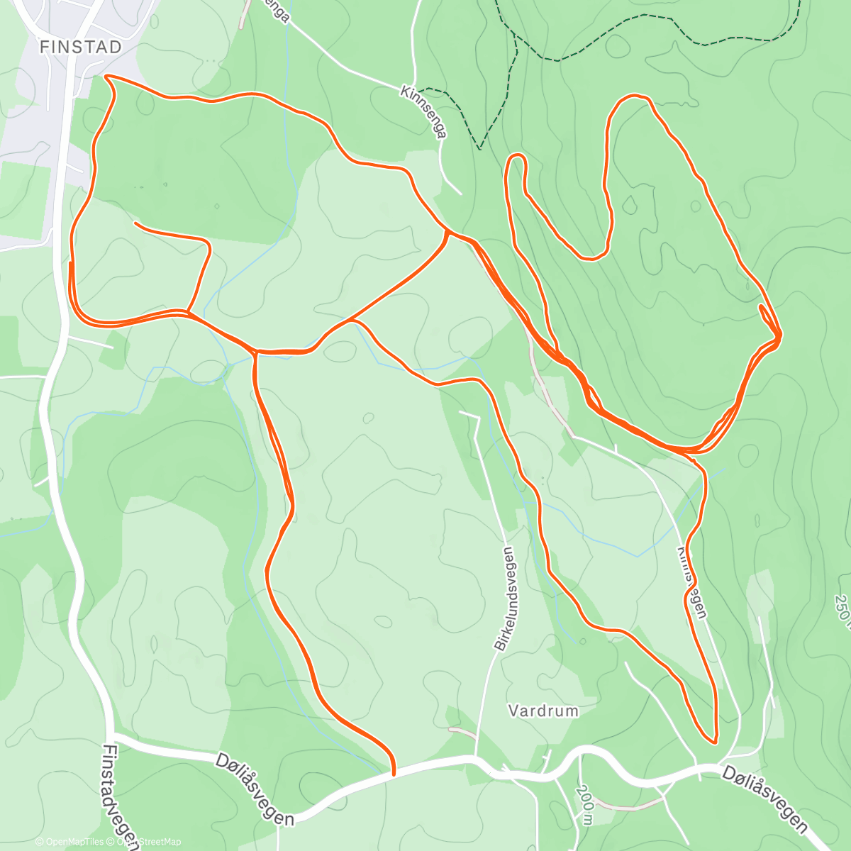 Map of the activity, Langrenn er en søppelidrett