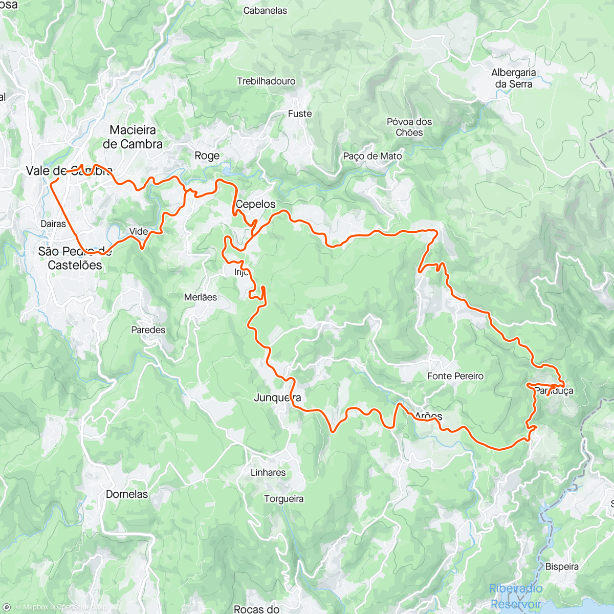 Map of the activity, Festa da Broa de Paraduça 🚵🌽🍞🍻