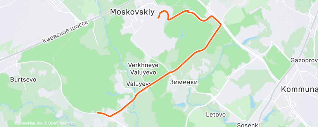 Карта физической активности (Lunch Run)