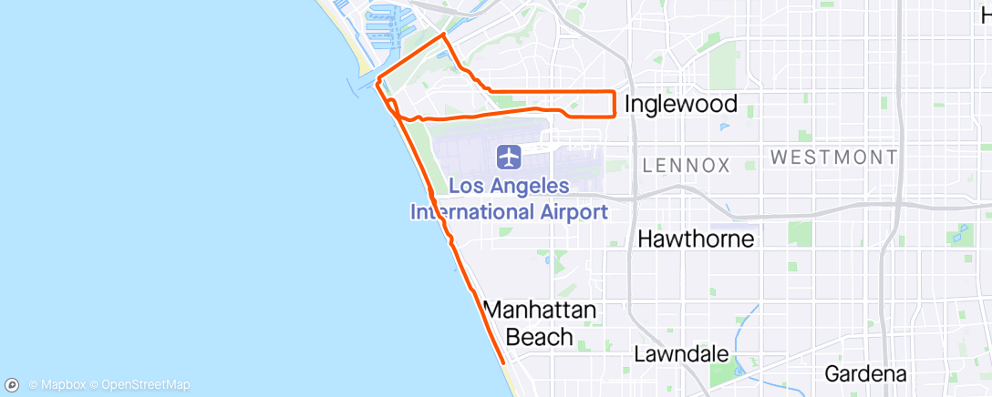 Карта физической активности (Fixie Fantastic to Manhattan Beach)