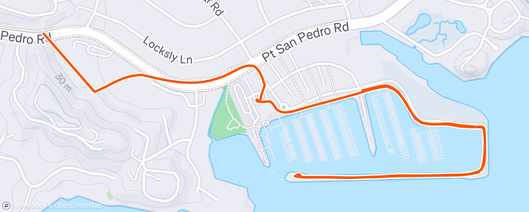 Map of the activity, Afternoon Walk