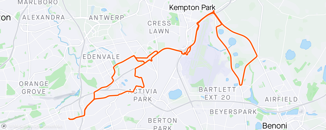 Map of the activity, Morning Ride