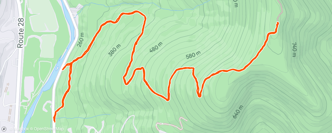 Map of the activity, Tremper Mountain
