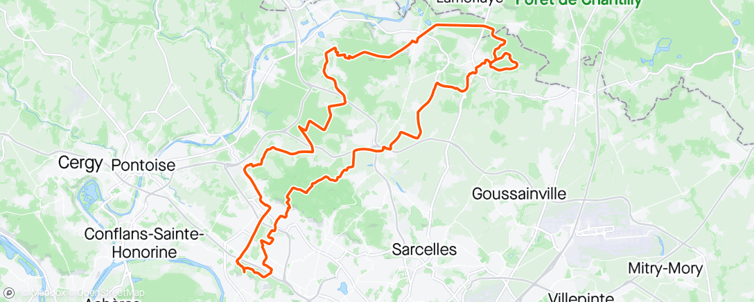 アクティビティ「Gravel d'Oise Recoup」の地図