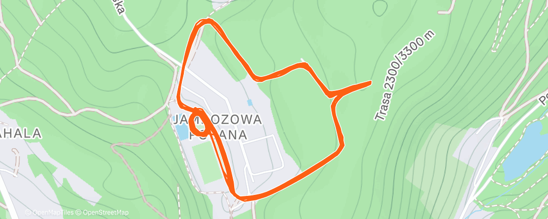 Map of the activity, Jamrozowa Polana