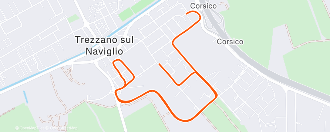 Map of the activity, Corsa mattutina