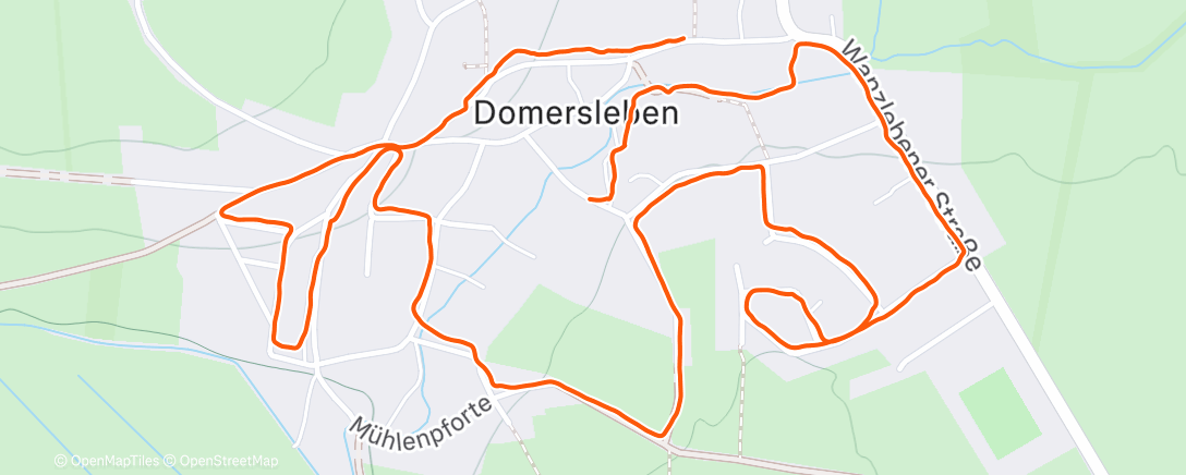 Map of the activity, Spaziergang am Abend